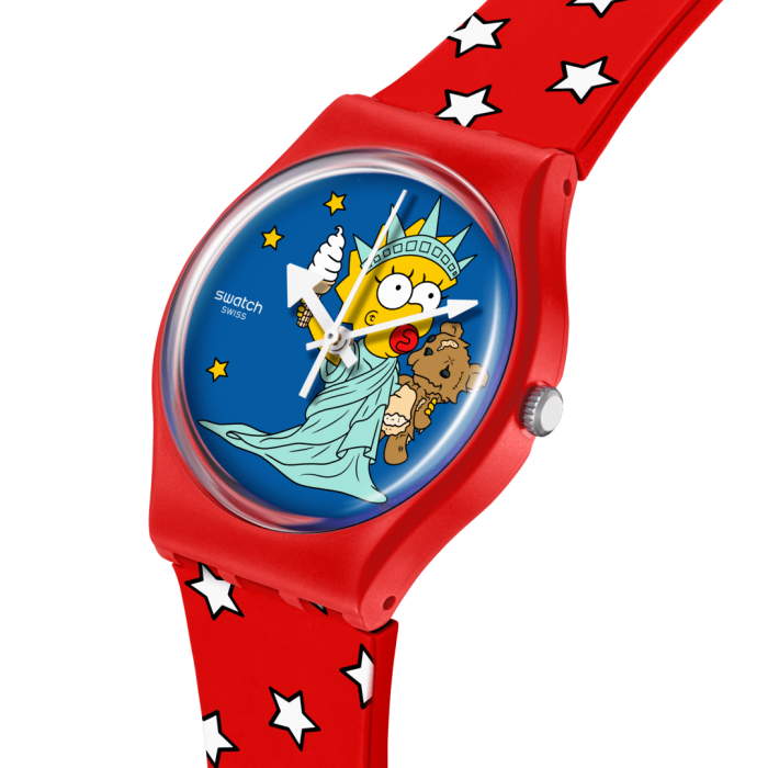 SWATCH LITTLE LADY LIBERTY Ρολόι Κόκκινο Λουράκι Σιλικόνης SO28Z120 SWATCH LITTLE LADY LIBERTY Ρολόι Κόκκινο Λουράκι Σιλικόνης SO28Z120