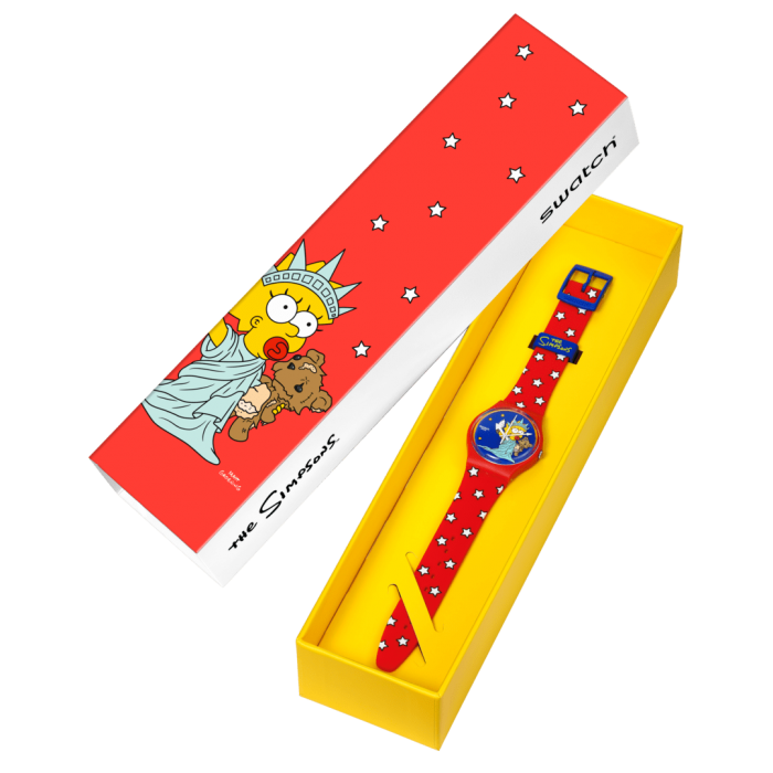 SWATCH LITTLE LADY LIBERTY Ρολόι Κόκκινο Λουράκι Σιλικόνης SO28Z120 SWATCH LITTLE LADY LIBERTY Ρολόι Κόκκινο Λουράκι Σιλικόνης SO28Z120