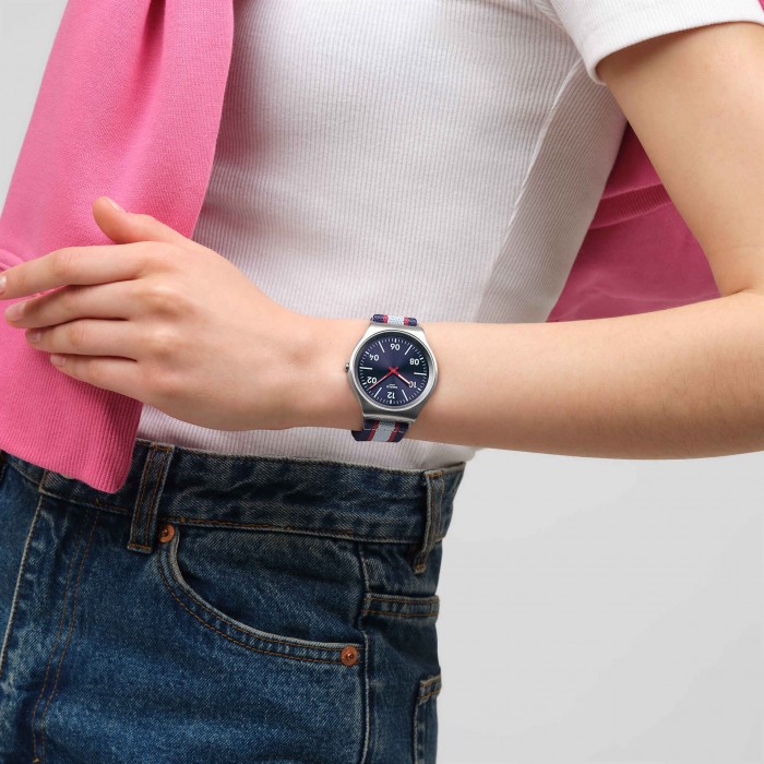 SWATCH BESIDE THE SEA Ρολόι Πολύχρωμο Υφασμάτινο λουράκι SS07S148