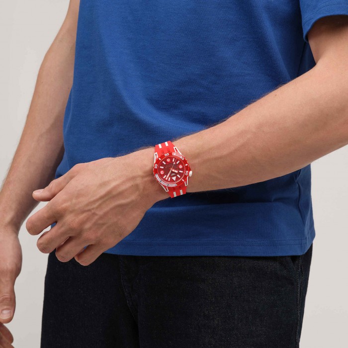 SWATCH SCUBAQUA LION'S MANE Ρολόι Κόκκινο/Λευκό Λουράκι Σιλικόνης SSCU09R100 SWATCH SCUBAQUA LION'S MANE Ρολόι Κόκκινο/Λευκό Λουράκι Σιλικόνης SSCU09R100