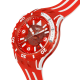 SWATCH SCUBAQUA LION'S MANE Watch Red/White Silicone Strap SSCU09R100