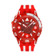 SWATCH SCUBAQUA LION'S MANE Watch Red/White Silicone Strap SSCU09R100
