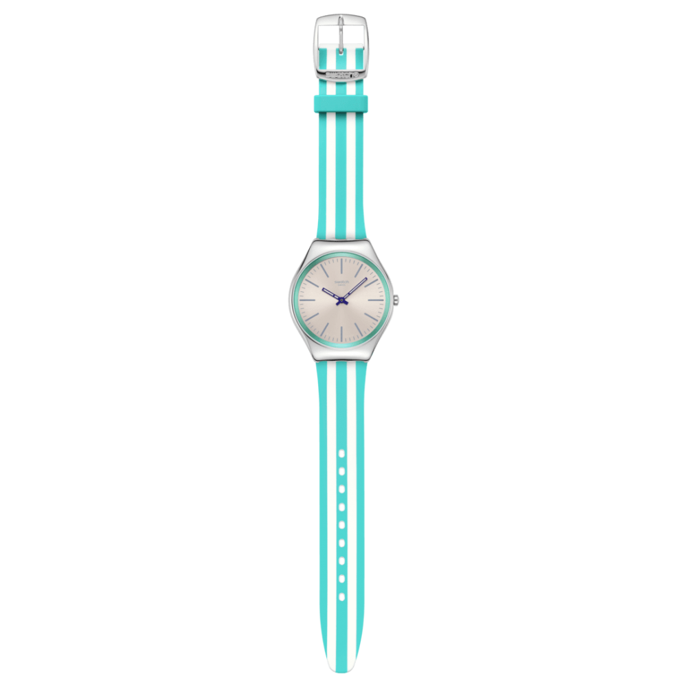 SWATCH BEACH HOUR Γυναικείο Ρολόι Μπλε/Λευκό Λουράκι σιλικόνης SYXS160 SWATCH BEACH HOUR Γυναικείο Ρολόι Μπλε/Λευκό Λουράκι σιλικόνης SYXS160