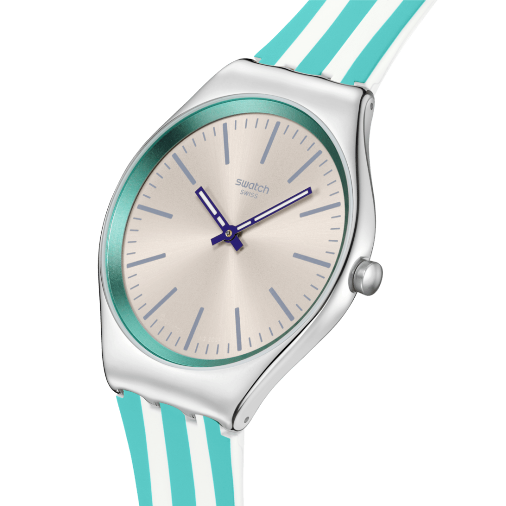 SWATCH BEACH HOUR Γυναικείο Ρολόι Μπλε/Λευκό Λουράκι σιλικόνης SYXS160 SWATCH BEACH HOUR Γυναικείο Ρολόι Μπλε/Λευκό Λουράκι σιλικόνης SYXS160