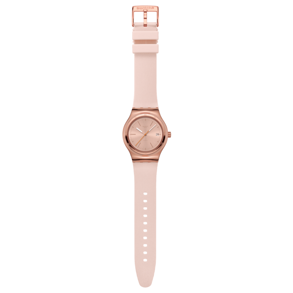 SWATCH SECRET MOVES Automatic Ρολόι Μπεζ Καουτσούκ λουράκι YIG402 SWATCH SECRET MOVES Automatic Ρολόι Μπεζ Καουτσούκ λουράκι YIG402