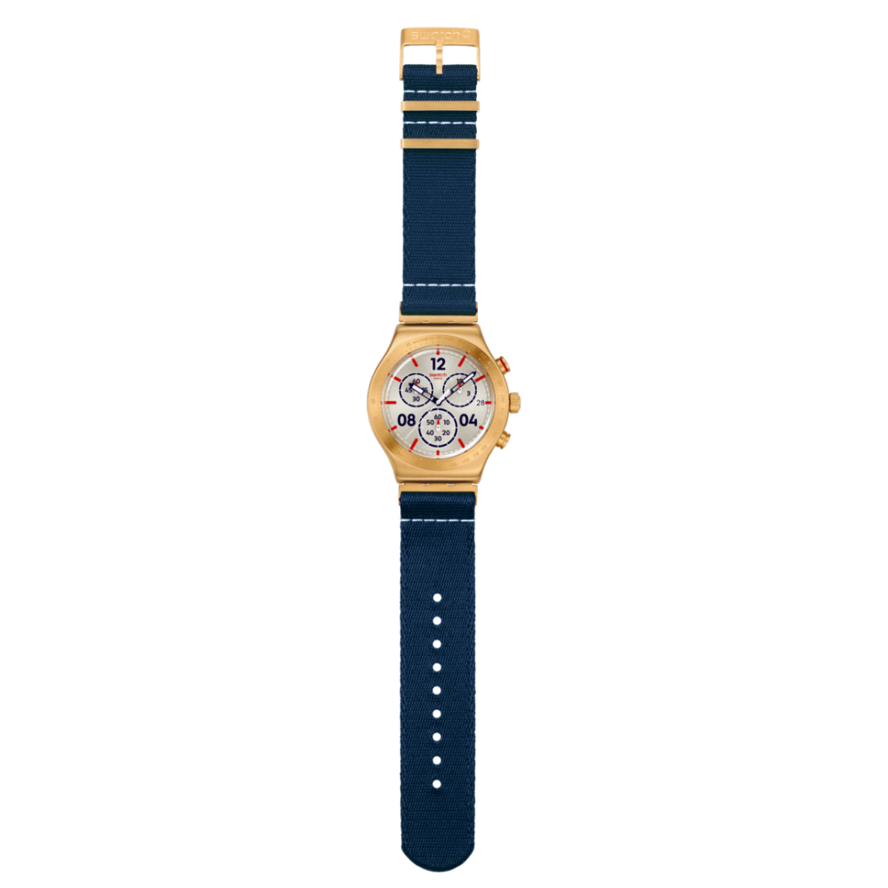 SWATCH CAPTAIN'S DREAM Unisex Ρολόι Χρονογράφος Μπλε Υφασμάτινο λουράκι YVG419 SWATCH CAPTAIN'S DREAM Unisex Ρολόι Χρονογράφος Μπλε Υφασμάτινο λουράκι YVG419