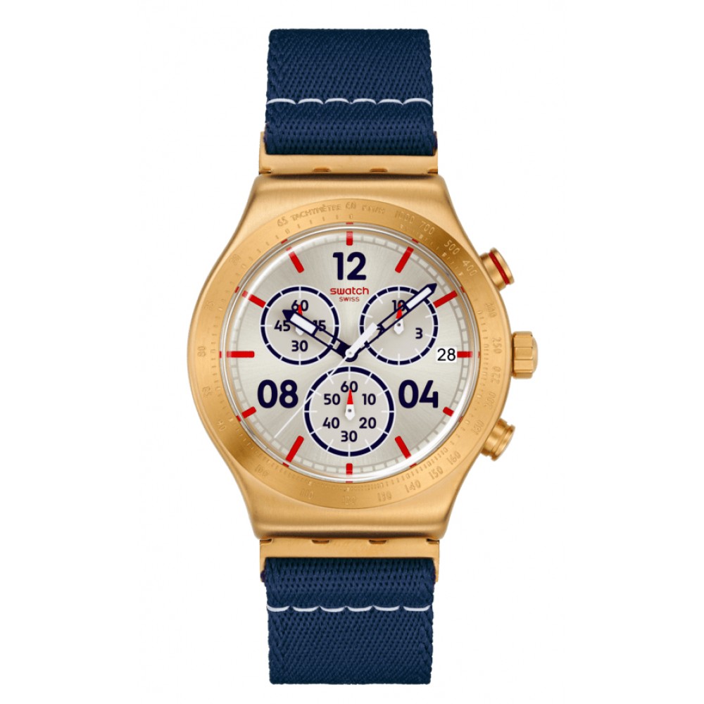 SWATCH CAPTAIN'S DREAM Unisex Ρολόι Χρονογράφος Μπλε Υφασμάτινο λουράκι YVG419 SWATCH CAPTAIN'S DREAM Unisex Ρολόι Χρονογράφος Μπλε Υφασμάτινο λουράκι YVG419