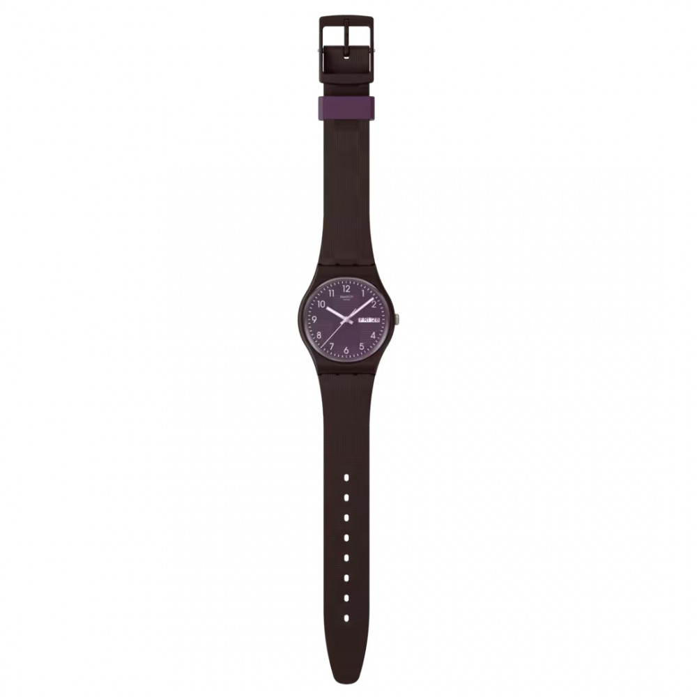SWATCH WEAVING WONDERS Ρολόι Μαύρο Λουράκι Σιλικόνης SO28C700