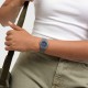 SWATCH TILE DIAL Ρολόι Γκρι Λουράκι Σιλικόνης SO28M701
