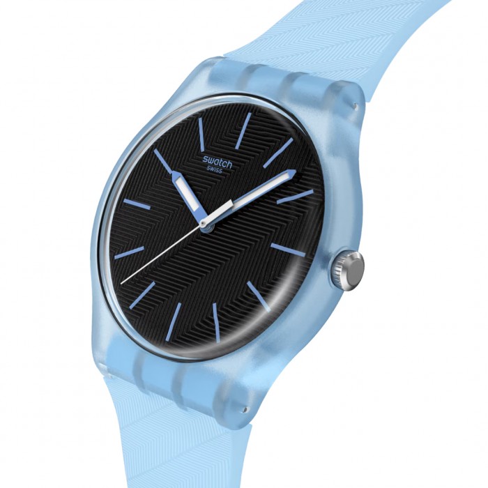 SWATCH BLUE MOVES Ρολόι Μπλε Λουρί Σιλικόνης SO29L101