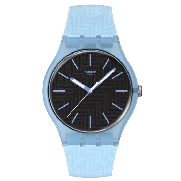 SWATCH BLUE MOVES Ρολόι Μπλε Λουρί Σιλικόνης SO29L101