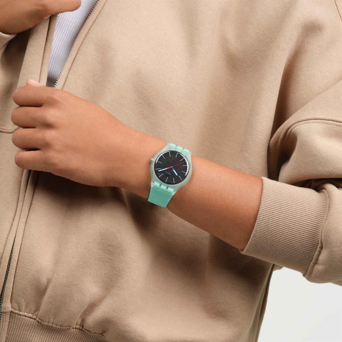 SWATCH HINT OF MINT Ρολόι Πράσινο Λουρί Σιλικόνης SO29L103 SWATCH HINT OF MINT Ρολόι Πράσινο Λουρί Σιλικόνης SO29L103