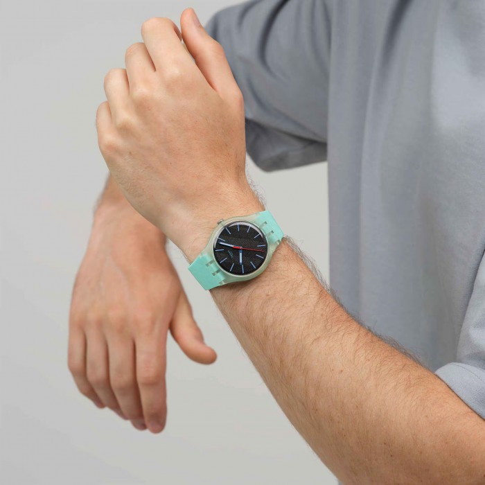 SWATCH HINT OF MINT Ρολόι Πράσινο Λουρί Σιλικόνης SO29L103 SWATCH HINT OF MINT Ρολόι Πράσινο Λουρί Σιλικόνης SO29L103