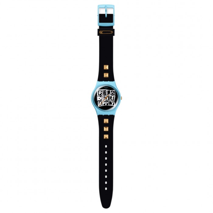 SWATCH BROKEN RULES Ρολόι Μαύρο Λουράκι Σιλικόνης SO31L101