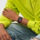 SWATCH PIERCED EDGE Ρολόι Μαύρο Λουράκι Σιλικόνης SO34B100