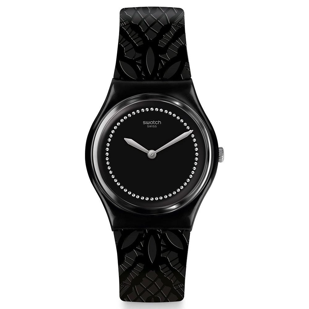 SWATCH DENTELLE Unisex Ρολόι Μαύρο Λουράκι Σιλικόνης GB320