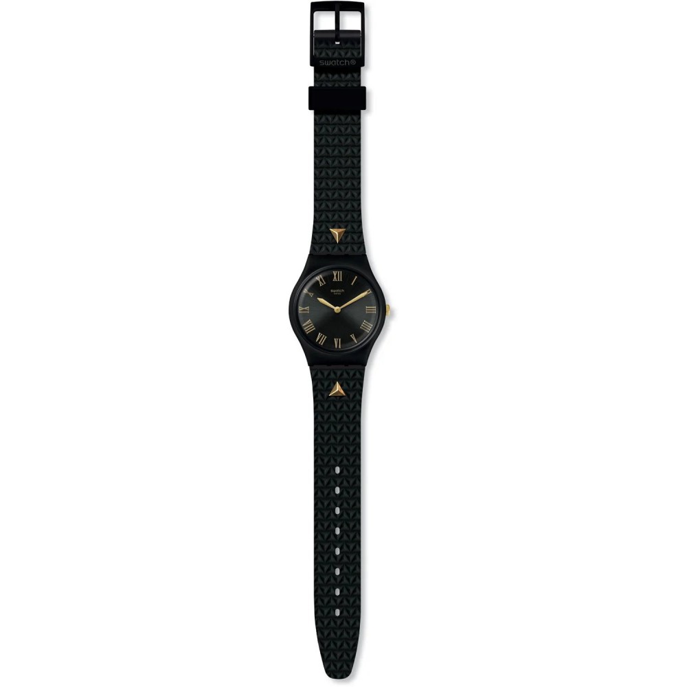 SWATCH LANCELOT Unisex Ρολόι Μαύρο Λουράκι Σιλικόνης GB324 SWATCH LANCELOT Unisex Ρολόι Μαύρο Λουράκι Σιλικόνης GB324