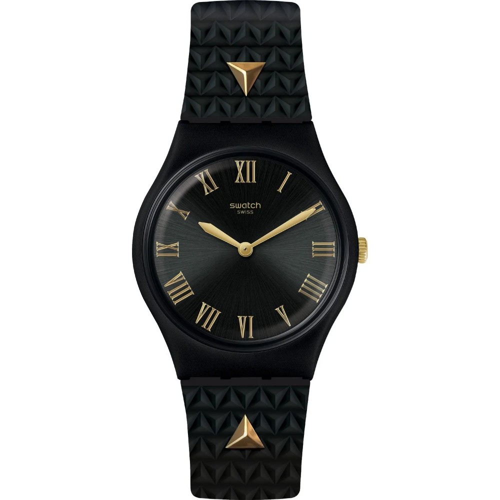 SWATCH LANCELOT Unisex Ρολόι Μαύρο Λουράκι Σιλικόνης GB324 SWATCH LANCELOT Unisex Ρολόι Μαύρο Λουράκι Σιλικόνης GB324