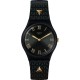 SWATCH LANCELOT Unisex Ρολόι Μαύρο Λουράκι Σιλικόνης GB324 SWATCH LANCELOT Unisex Ρολόι Μαύρο Λουράκι Σιλικόνης GB324