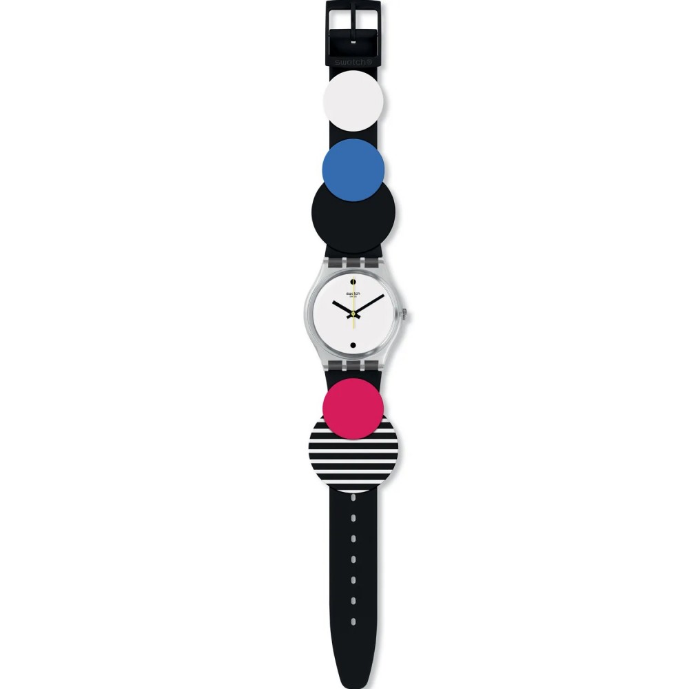 SWATCH BAU-BBLES Unisex Ρολόι Πολύχρωμο Λουράκι Σιλικόνης GE276