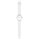 SWATCH WHITENEL Unisex Ρολόι Λευκό Διάφανο Λουράκι Σιλικόνης GE286