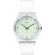 SWATCH SWAN LAKE Unisex Ρολόι Λευκό Διάφανο Λουράκι Σιλικόνης GE294