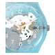 SWATCH MORNING SKY Unisex Ρολόι Μπλε Διάφανο Λουράκι Σιλικόνης GL125