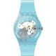 SWATCH MORNING SKY Unisex Ρολόι Μπλε Διάφανο Λουράκι Σιλικόνης GL125