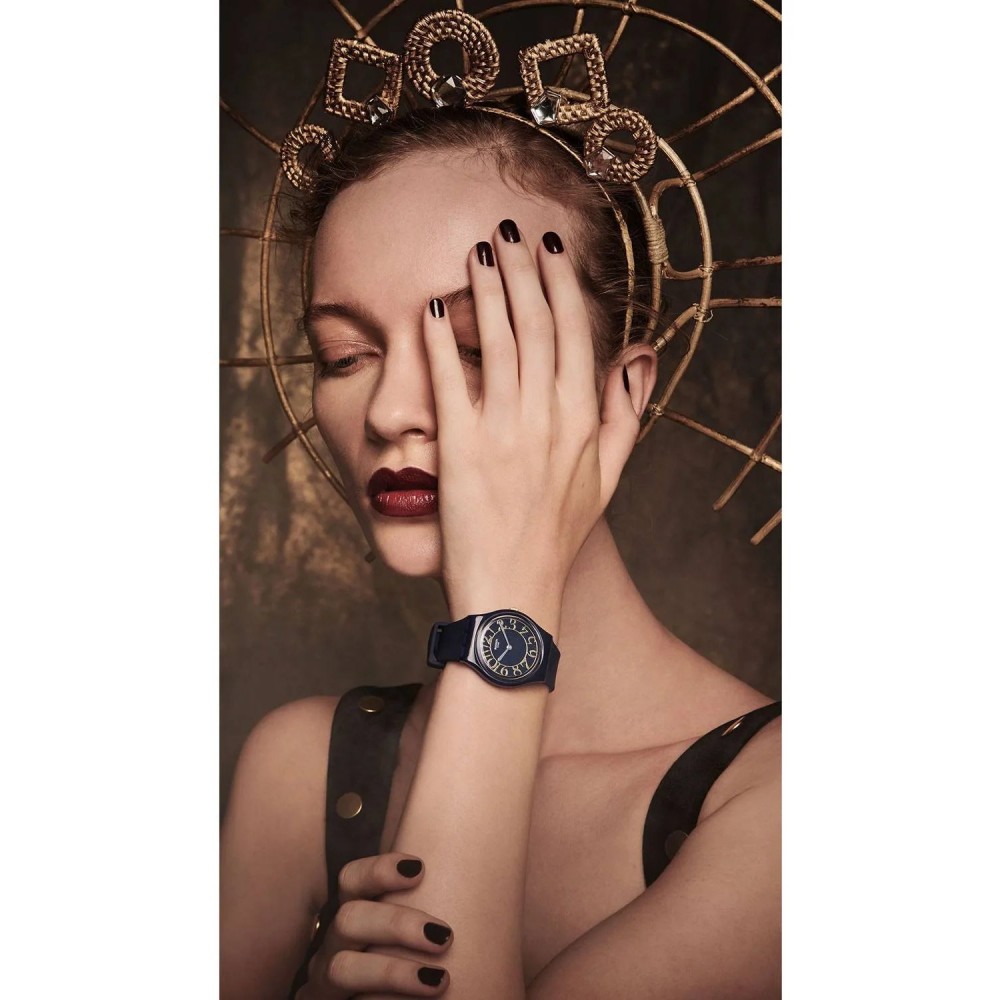 SWATCH BACK IN TIME Unisex Ρολόι Μπλε Λουράκι Σιλικόνης GN262