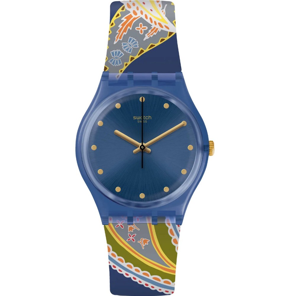 SWATCH SILKY WAY Unisex Ρολόι Πολύχρωμο Λουράκι Σιλικόνης GN263