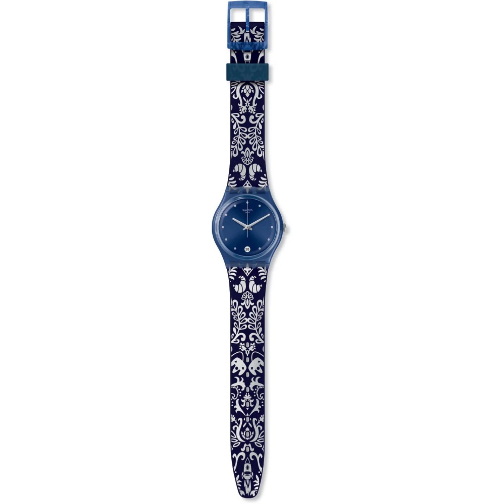 SWATCH CALIFE Unisex Ρολόι Μπλε Λουράκι Σιλικόνης GN413