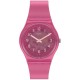 SWATCH BLURRY PINK Unisex Ρολόι Ροζ Λουράκι Σιλικόνης GP170