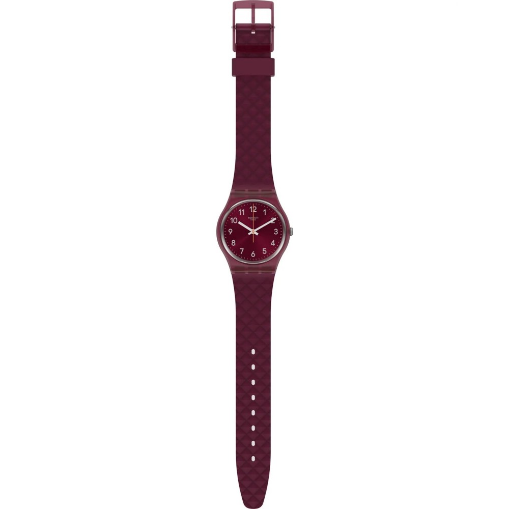SWATCH REDNEL Unisex Ρολόι Μπορντό Λουράκι Σιλικόνης GR184