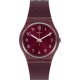 SWATCH REDNEL Unisex Ρολόι Μπορντό Λουράκι Σιλικόνης GR184