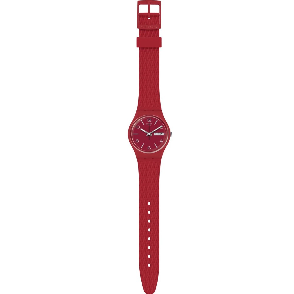 SWATCH LAZERED Unisex Ρολόι Κόκκινο Λουράκι Σιλικόνης GR710