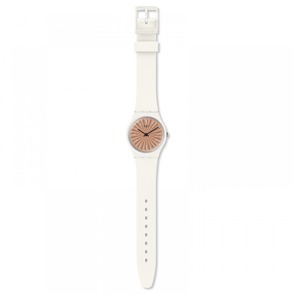 SWATCH DONZELLE Unisex Ρολόι Λευκό Λουράκι Σιλικόνης GW209