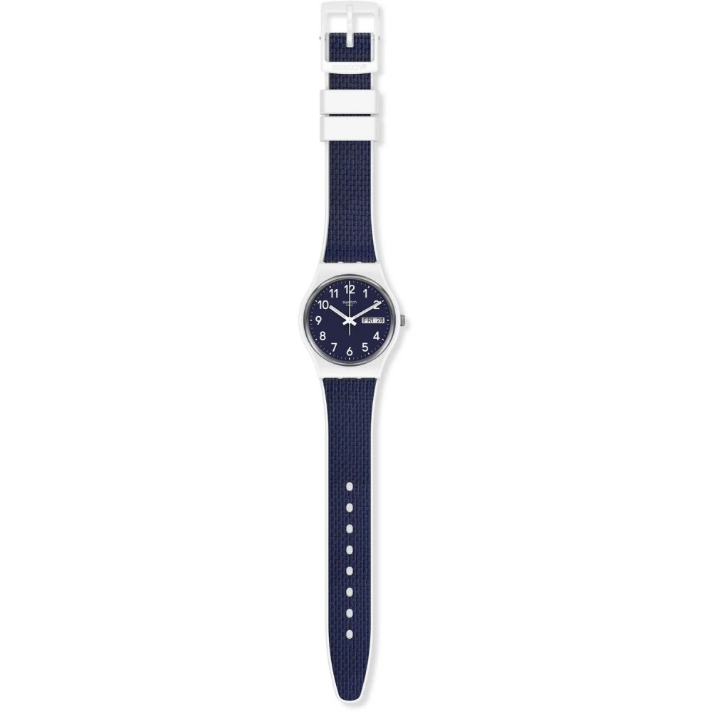 SWATCH NAVY LIGHT Unisex Ρολόι Μπλε Λουράκι Σιλικόνης/Υφασμάτινο GW715