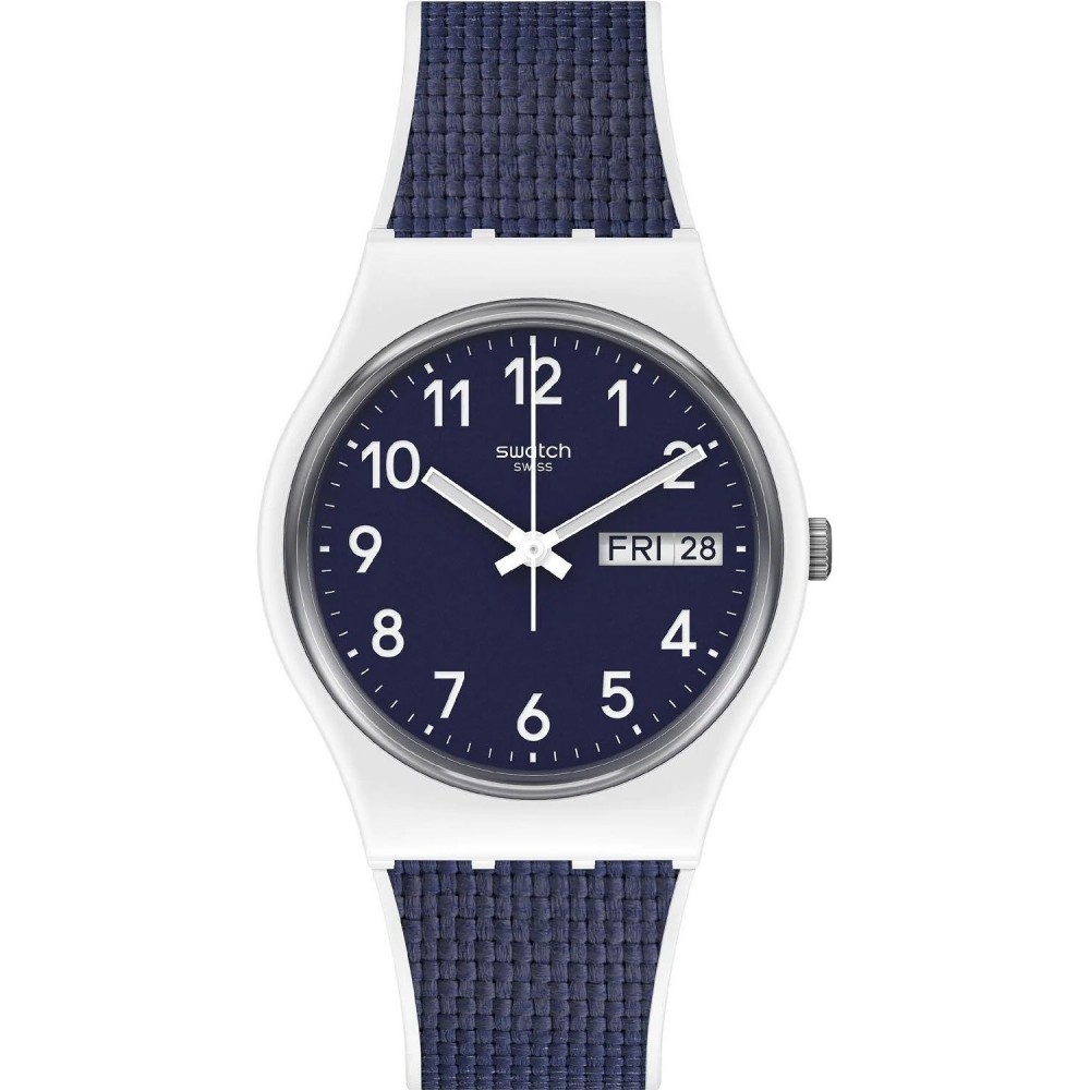 SWATCH NAVY LIGHT Unisex Ρολόι Μπλε Λουράκι Σιλικόνης/Υφασμάτινο GW715