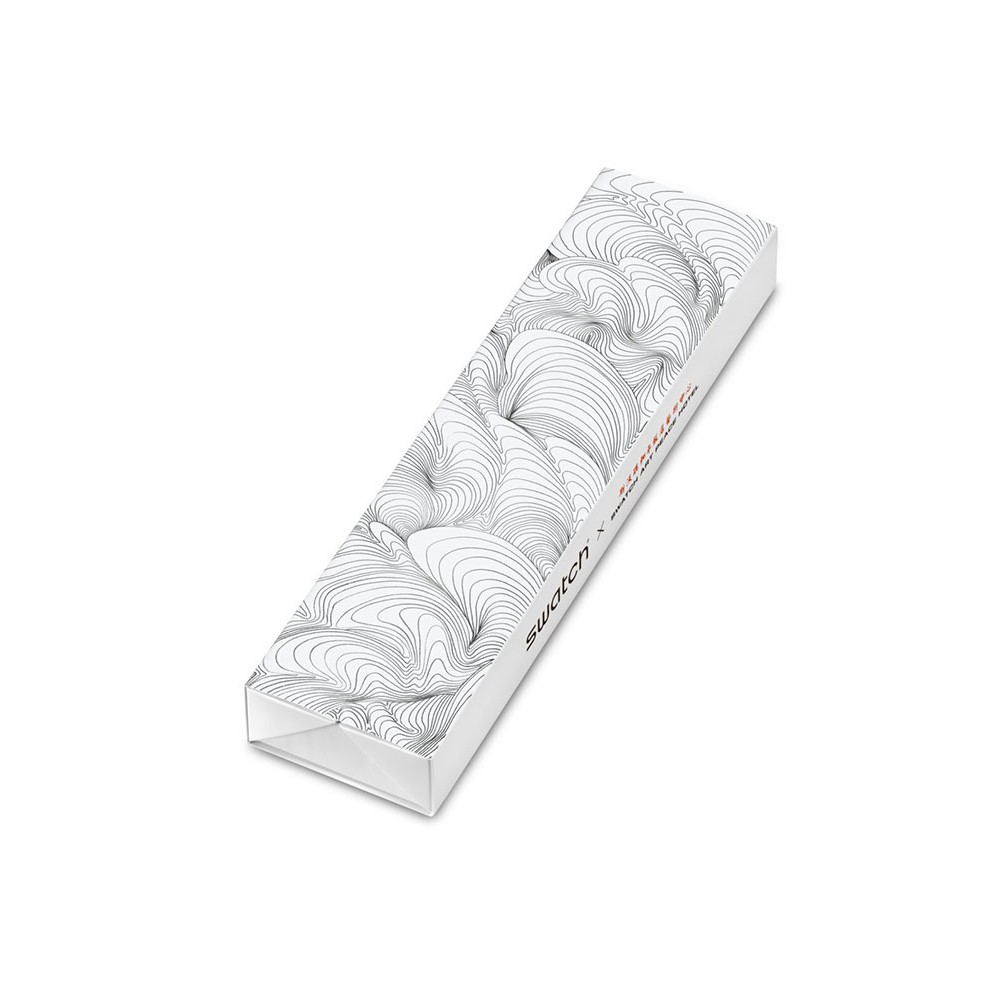 SWATCH x Art Peace Hotel CURVILINEAR Unisex Ρολόι Λευκό Λουράκι σιλικόνης GZ363
