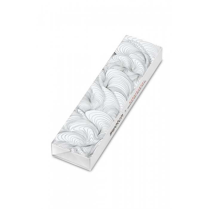 SWATCH x Art Peace Hotel CURVILINEAR Unisex Ρολόι Λευκό Λουράκι σιλικόνης GZ363