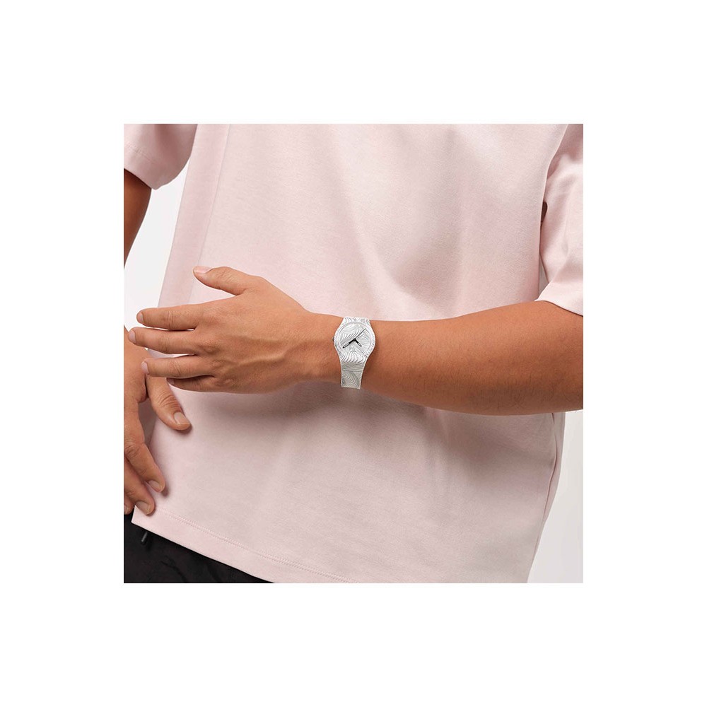 SWATCH x Art Peace Hotel CURVILINEAR Unisex Ρολόι Λευκό Λουράκι σιλικόνης GZ363