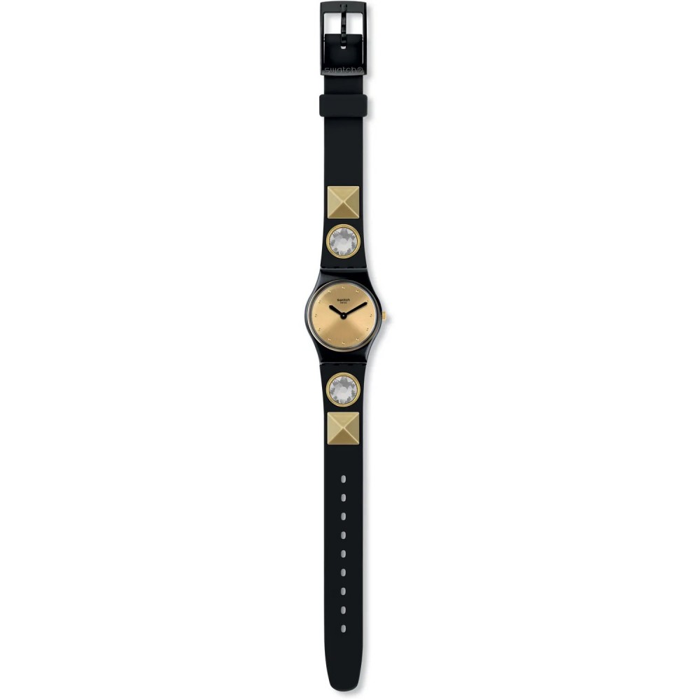 SWATCH ORTRUD Ρολόι Μαύρο λουράκι Σιλικόνης LB186