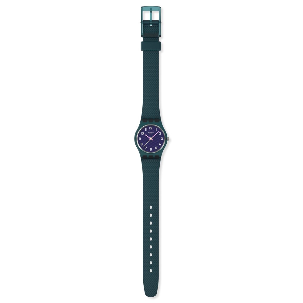 SWATCH TEAL WEAVE Ρολόι Πράσινο λουράκι Σιλικόνης LL127