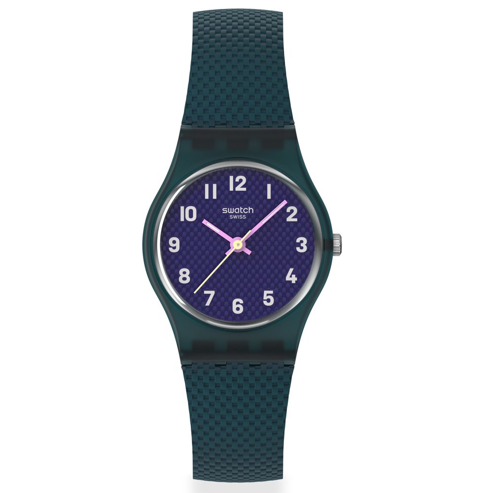 SWATCH TEAL WEAVE Ρολόι Πράσινο λουράκι Σιλικόνης LL127