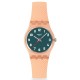 SWATCH PEACHY WEAVE Ρολόι Πορτοκαλί λουράκι Σιλικόνης LO117