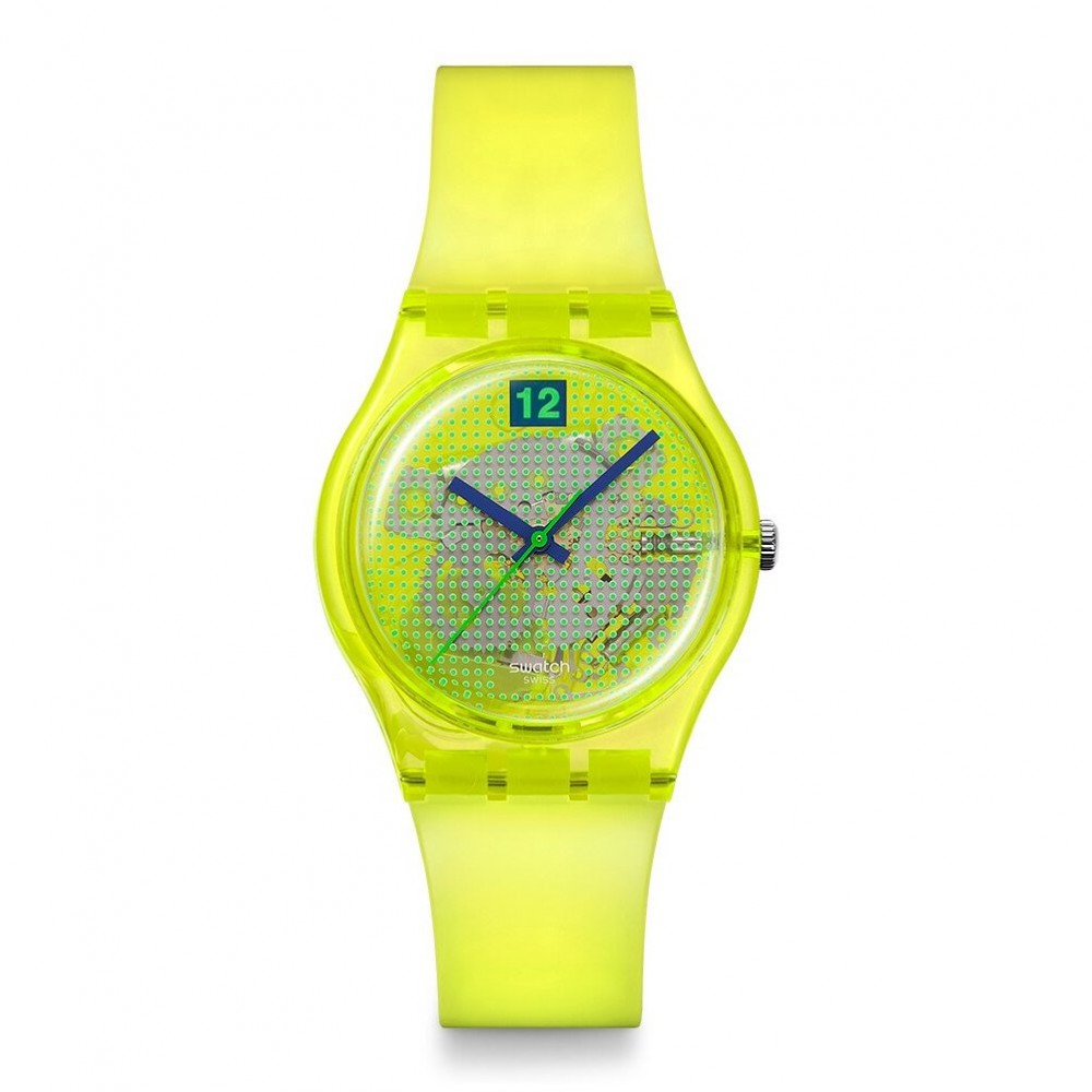 SWATCH LUMINOUSLY LEMON Unisex Ρολόι Κίτρινο Λουράκι Σιλικόνης SO28J103