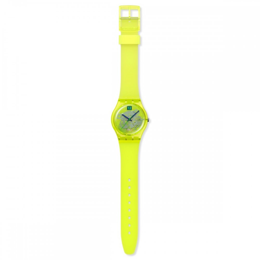 SWATCH LUMINOUSLY LEMON Unisex Ρολόι Κίτρινο Λουράκι Σιλικόνης SO28J103