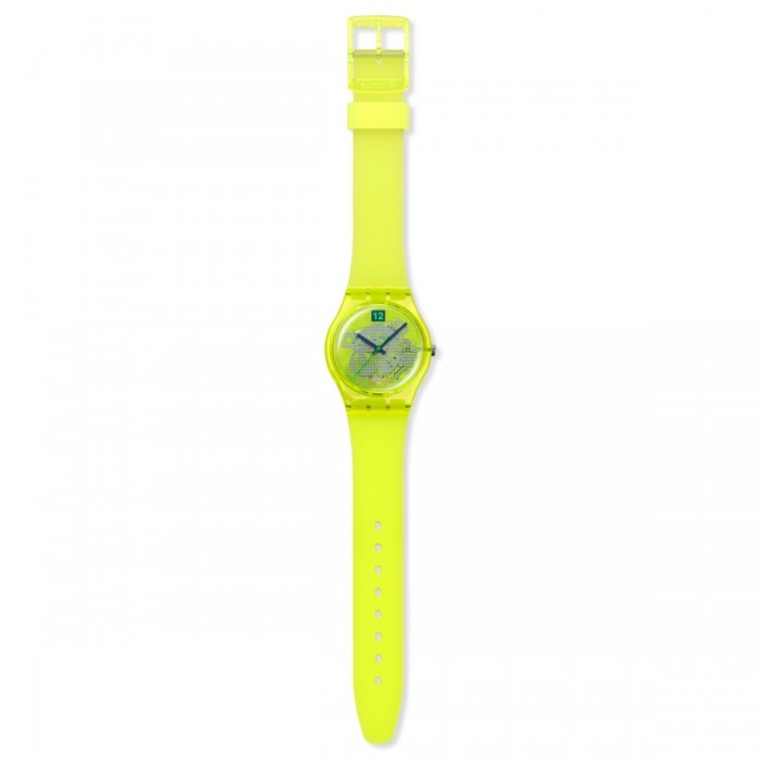 SWATCH LUMINOUSLY LEMON Unisex Ρολόι Κίτρινο Λουράκι Σιλικόνης SO28J103