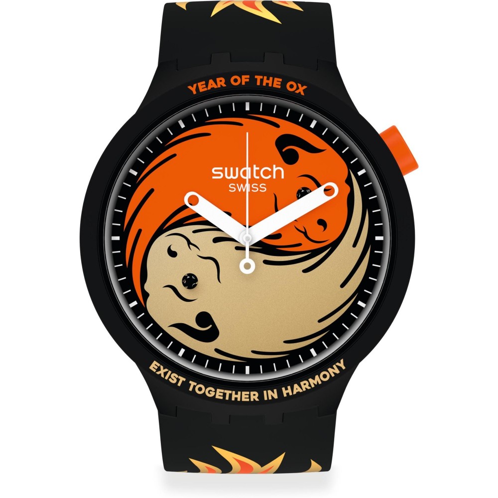 SWATCH OX ROCKS 2021! Ρολόι Unisex Πολύχρωμο Λουράκι Σιλικόνης SO27Z109