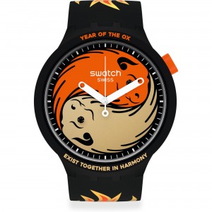 SWATCH OX ROCKS 2021! Ρολόι Unisex Πολύχρωμο Λουράκι Σιλικόνης SO27Z109